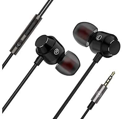 In-Ear Wired Earphones with Mic, Deep Bass Stereo Sound & 3.5mm Audio Jack