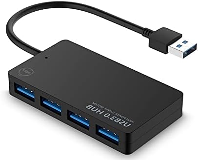 USB Hub 4-Port USB 3.0 Hub Ultra-Slim Data USB Splitter [Charging not Supported] Compatible with MacBook, Laptop, Surface Pro, PC, Flash Drive, Mobile HDD