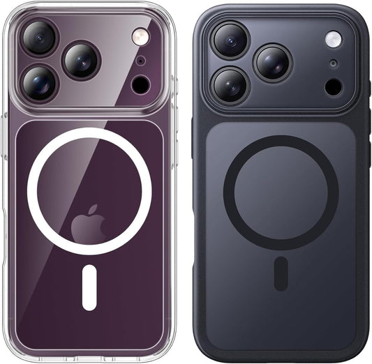 2 Pack Phone Case for iPhone 18 Pro Max, MagSafe Compatible with Kickstand