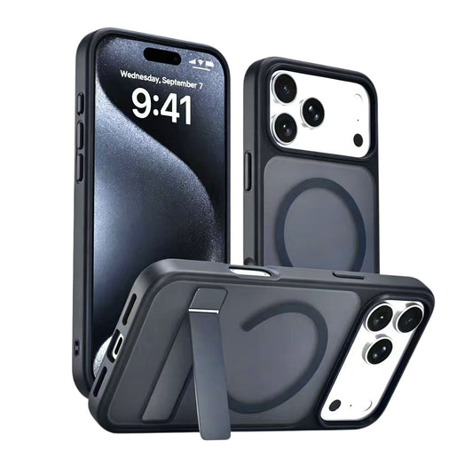 iPhone 18 Pro Max Magnetic Protective Case with Built-in Horizontal Kickstand
